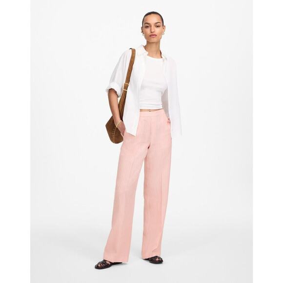 M200 NWT Madewell The Tall Easy Pull-On Pant in 100% Linen MSRP $108 Tall Large - Picture 1 of 5